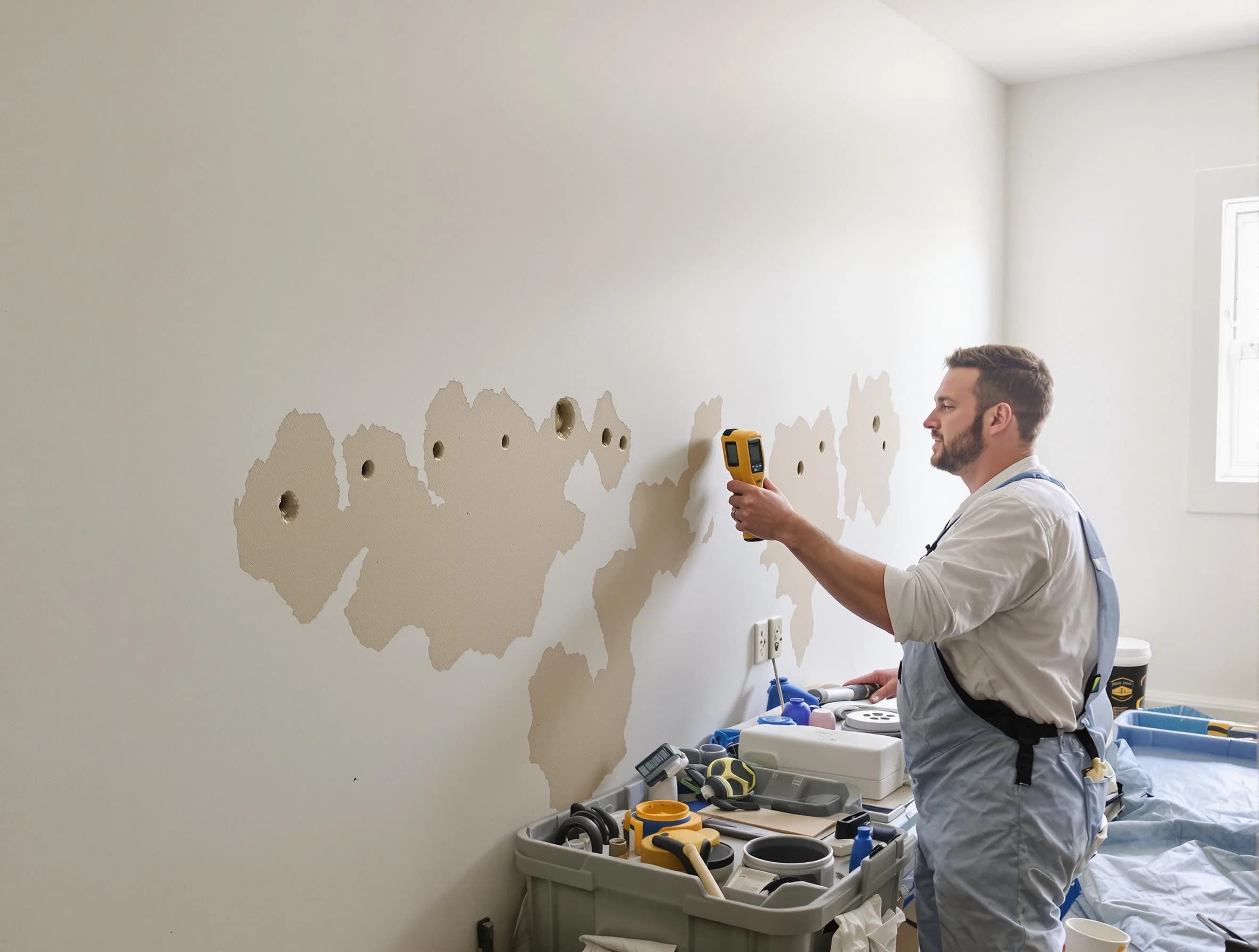 Middleburg Heights House Painters repairing damaged drywall in Middleburg Heights